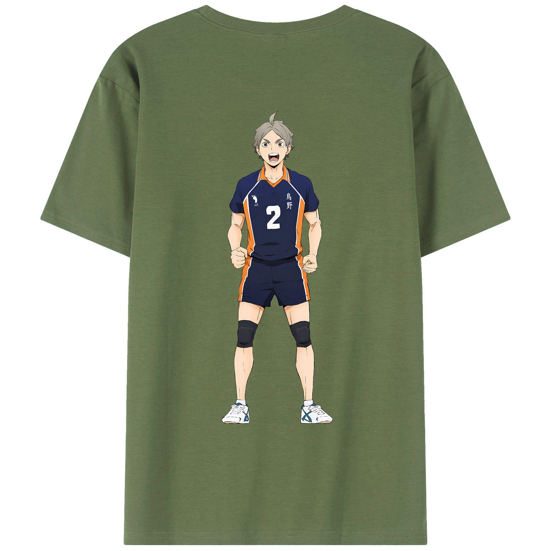 （画像用） ハイキュー!! Haikyu!! 綿100％ メンズ半袖Tシャツ（バックプリント） 通気性